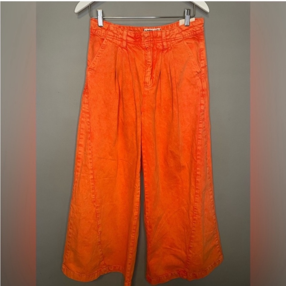 NWOT Free People We The Free Denim Equinox Trouser Wide Leg Pants - Picture 12 of 15